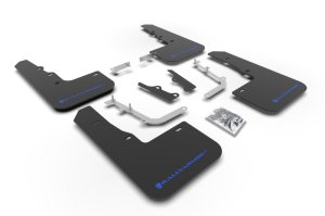 Hyundai Venue Mud Flap Kit - Rally Armor - UR Black Flap/Blue Logo - Black - `20-`25 Hyundai Venue Mud Flap Kit - Rally Armor - UR Black Flap/Blue Logo - Black - `20-`25